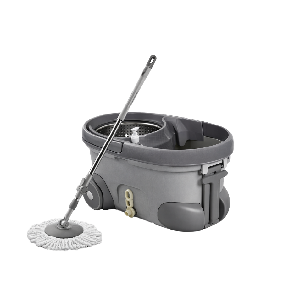 زووم طقم عربةنظافةدواسة13لترستانلس أبيض+2غيار