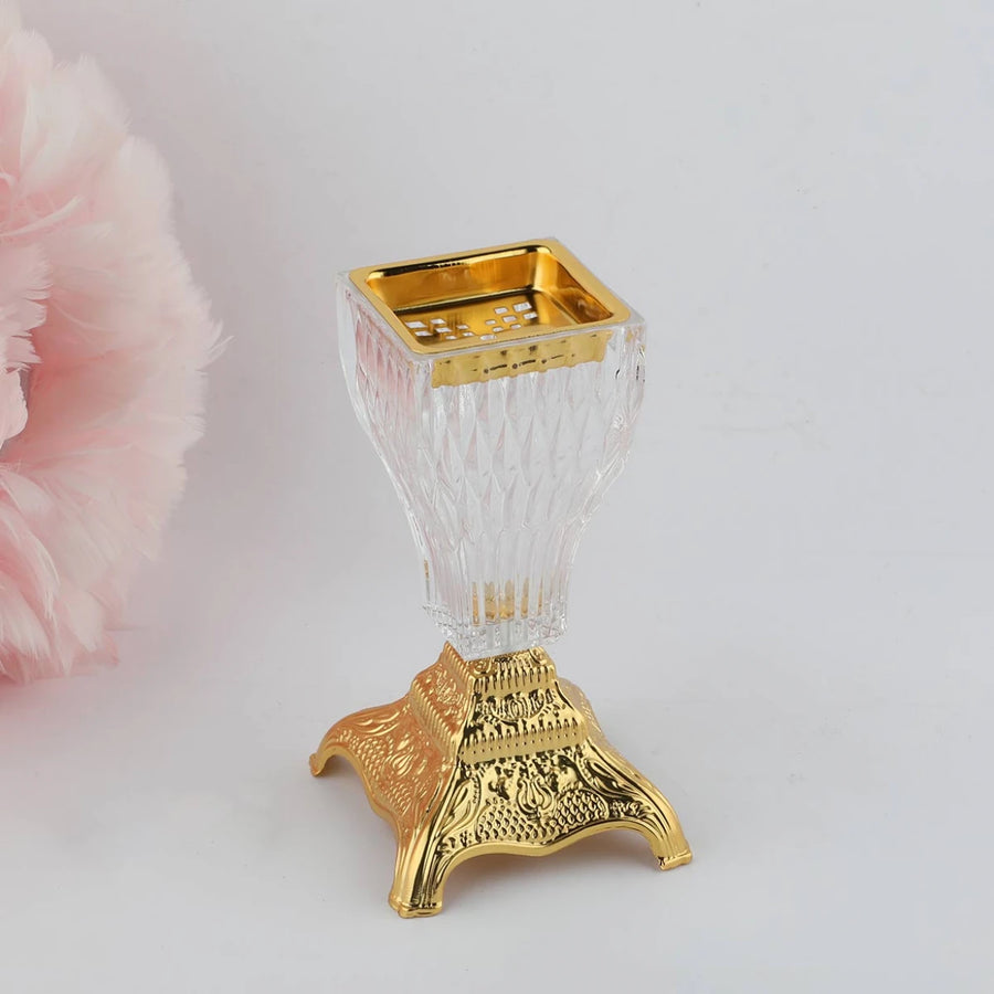 مبخرة زجاج بتصميم مميز شفاف مقاس 19*8 سم