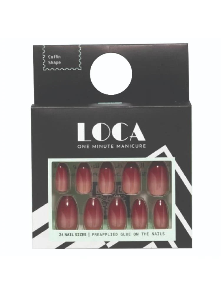 Luca Self-Adhesive Artificial Nails - Glossy Ombre Covn #18