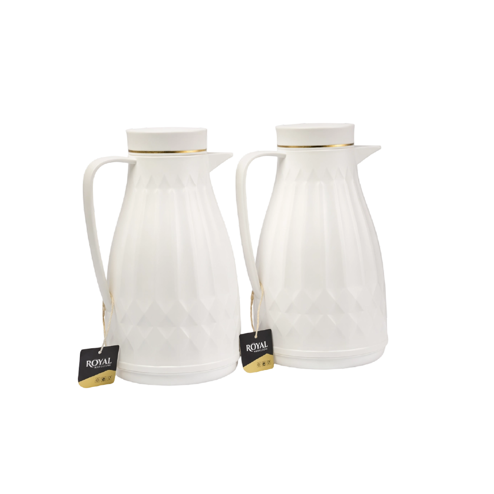 رويال طقم ترامس شاي وقهوة بلاستيك1 لتر 2 حبة