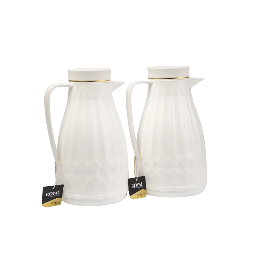 رويال طقم ترامس شاي وقهوة بلاستيك1 لتر 2 حبة