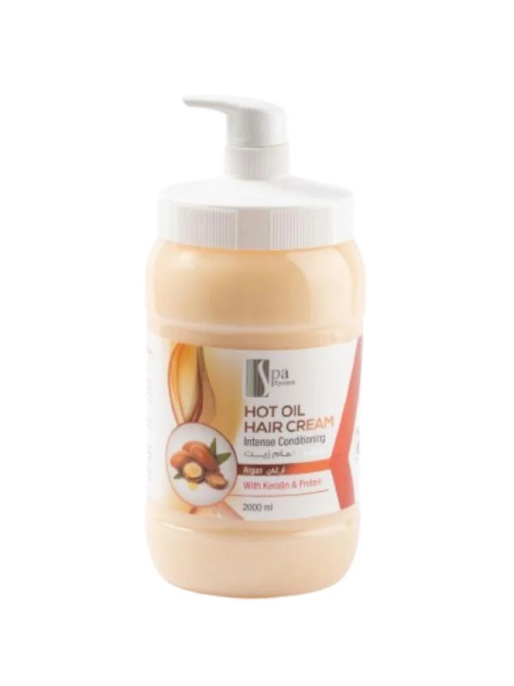 كريم الشعر بالزيت الساخن ترطيب مكثف بالأرغان من سبا سيستم - 2000 مل