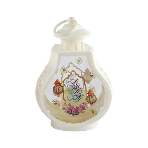 Ramadan lantern battery height 19 cm white color 