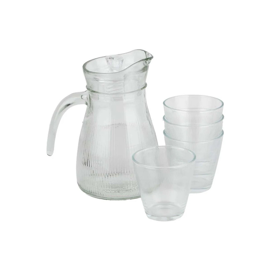 طقم جاك زجاج مع كاسات 5 قطعة