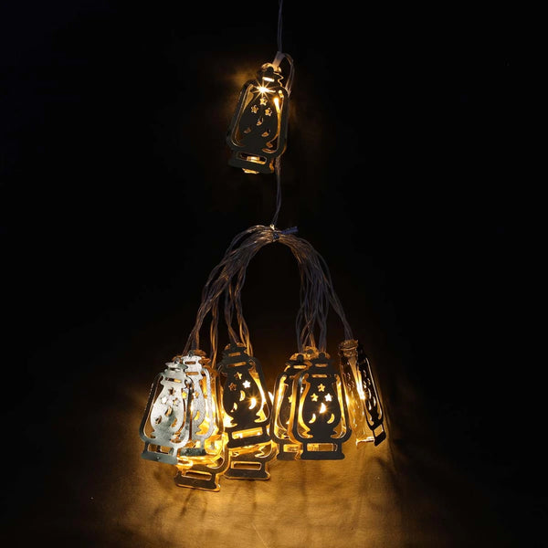 Ramadan lighting battery 180 cm golden lantern shape 