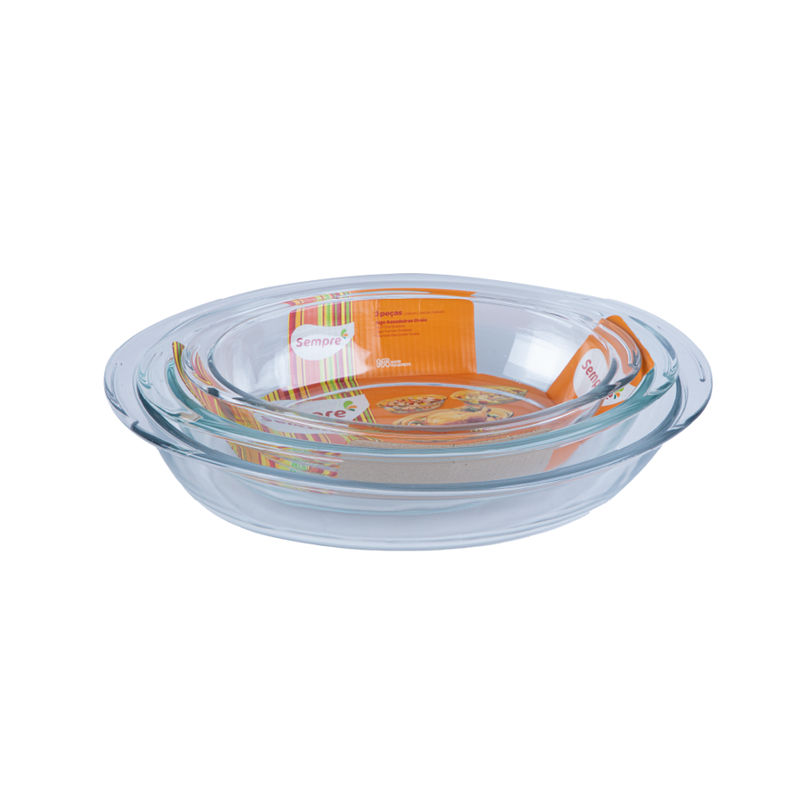 صواني نادر طقم 3 بيضاوي