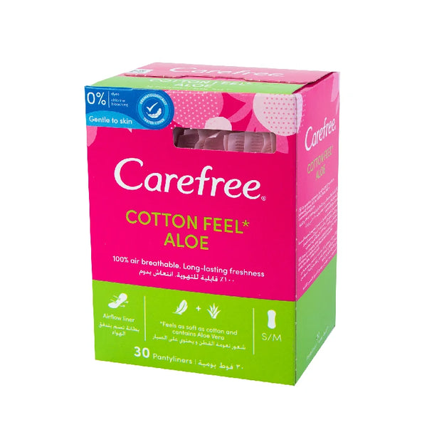 Crafree servilletas femeninas, tacto algodón, aloe vera, 30 compresas