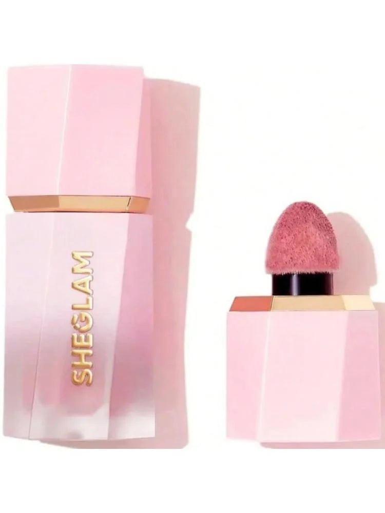 احمر خدود كريمي مقاوم للماء يدوم طويلا مع أداة توزيع إسفنجية من شيقلام , 5.2مل Love Cake