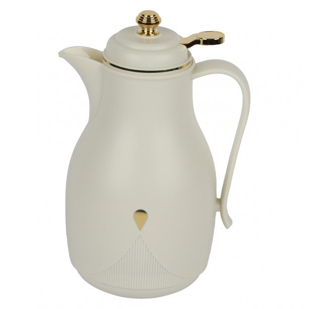 ترمس أبيض مع ذهبي 1 لتر