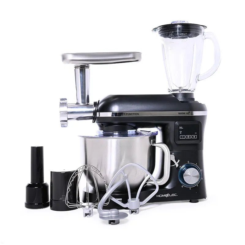 طقم عجانة هوم إلك بخاصية التخمير السريع 5*1 أسود 6 لتر 1600 واط