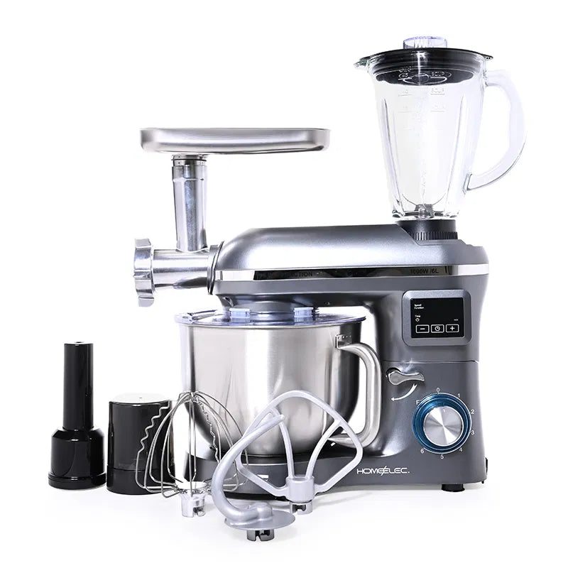 طقم عجانة هوم إلك بخاصية التخمير السريع 5*1 رمادي 6 لتر 1600 واط