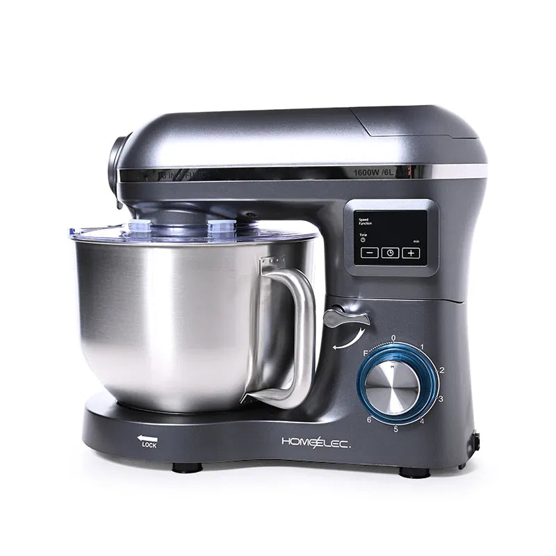 طقم عجانة هوم إلك بخاصية التخمير السريع 5*1 رمادي 6 لتر 1600 واط