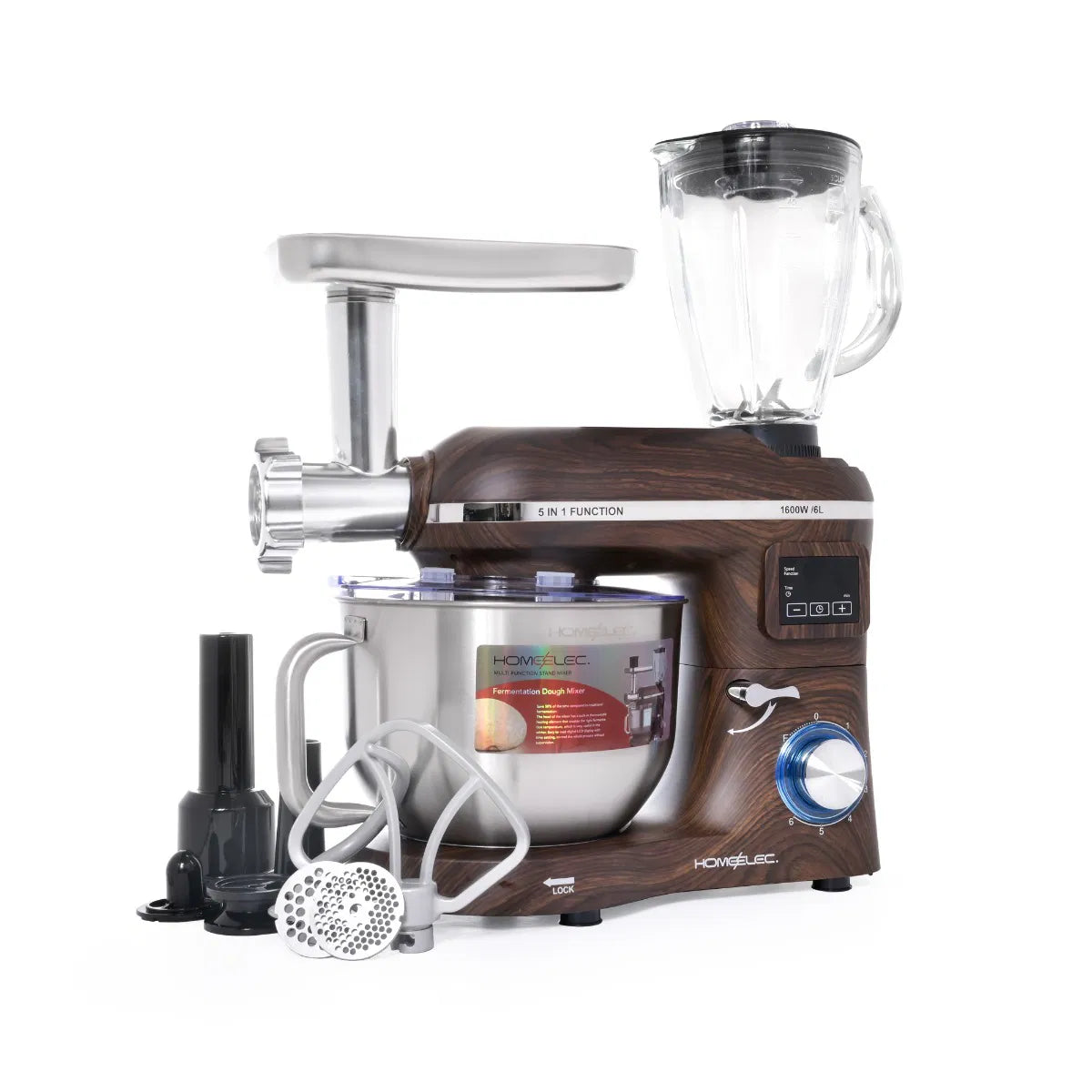 عجانة هوم إلك 5*1 خشبي 6 لتر 1600 واط