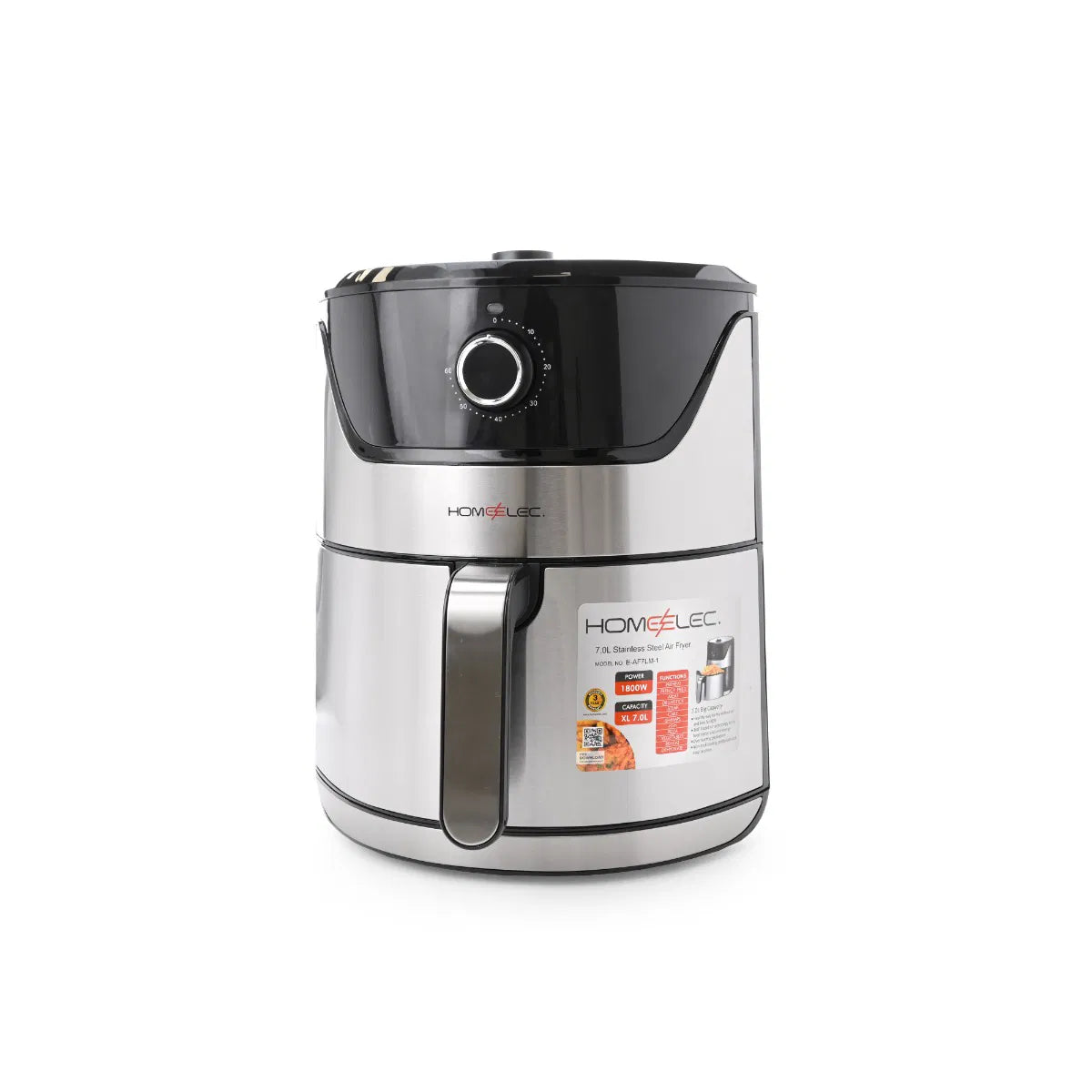 قلاية هوائية هوم إلك 1800 واط 7 لتر فضي