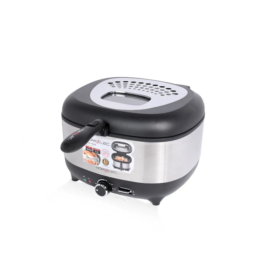 قلاية زيت عميقة هوم إلك 1800 واط 3.5 لتر استيل