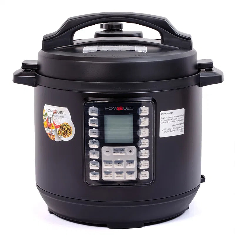 Home Elec 8L 1200W Electric Pressure Cooker, Black