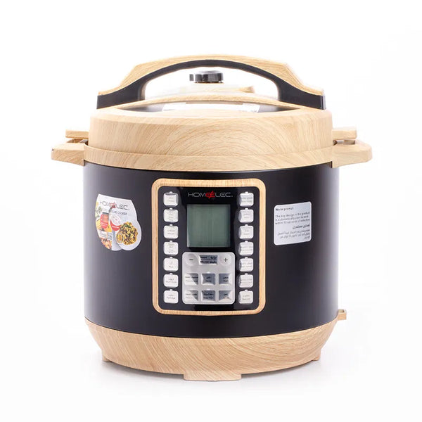 قدر ضغط كهربائي هوم إلك 8 لتر 1200 واط خشبي فاتح