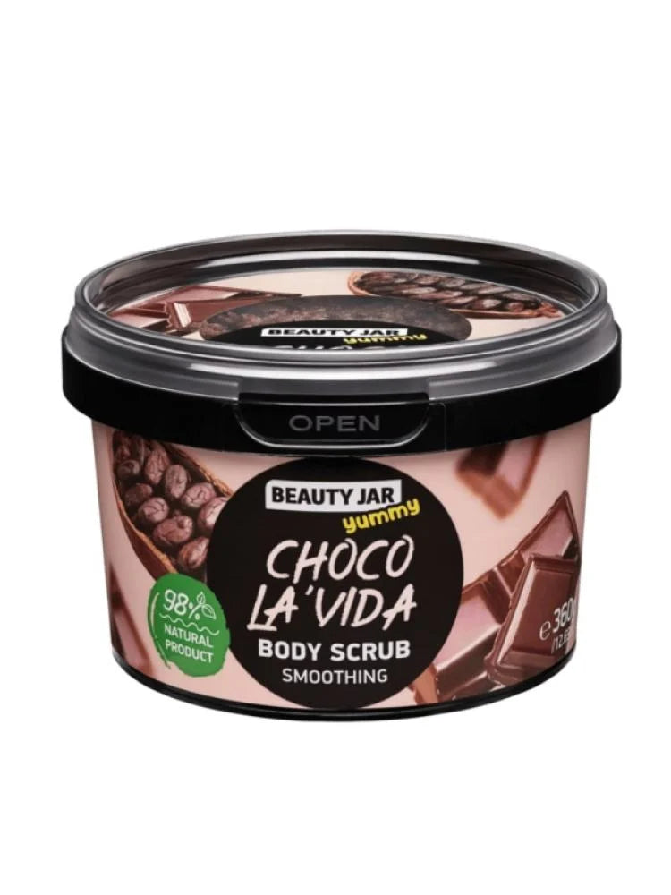 مقشر الجسم بالكاكاو والسكر البني وزبدة الشيا من بيوتي جار – 360 جرام