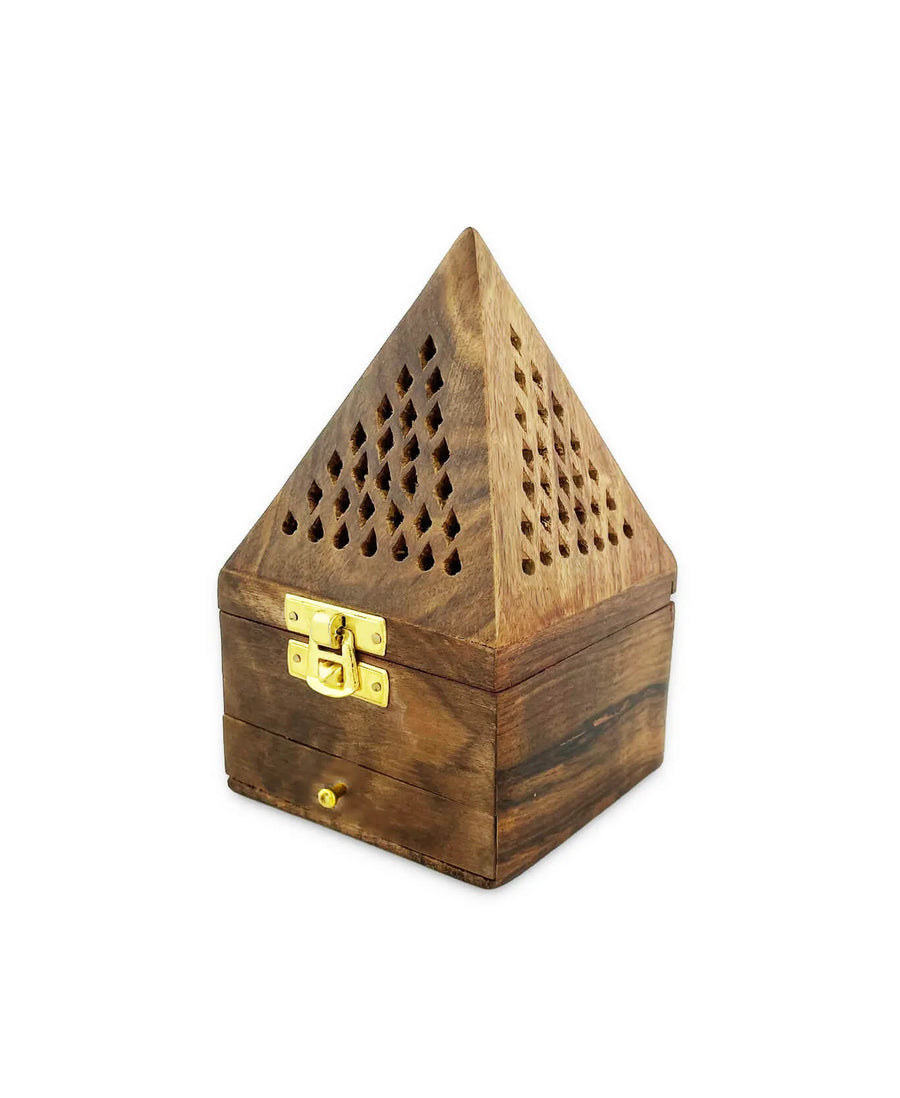 مبخرة خشب هرمي وسط