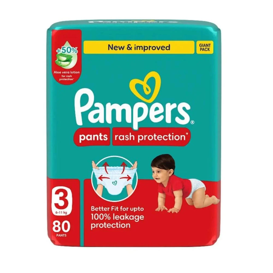 بامبرز حفاضات كلوت للاطفال للحماية من الطفح الجلدي مقاس 3 العبوة الكبيرة 80 حفاضة