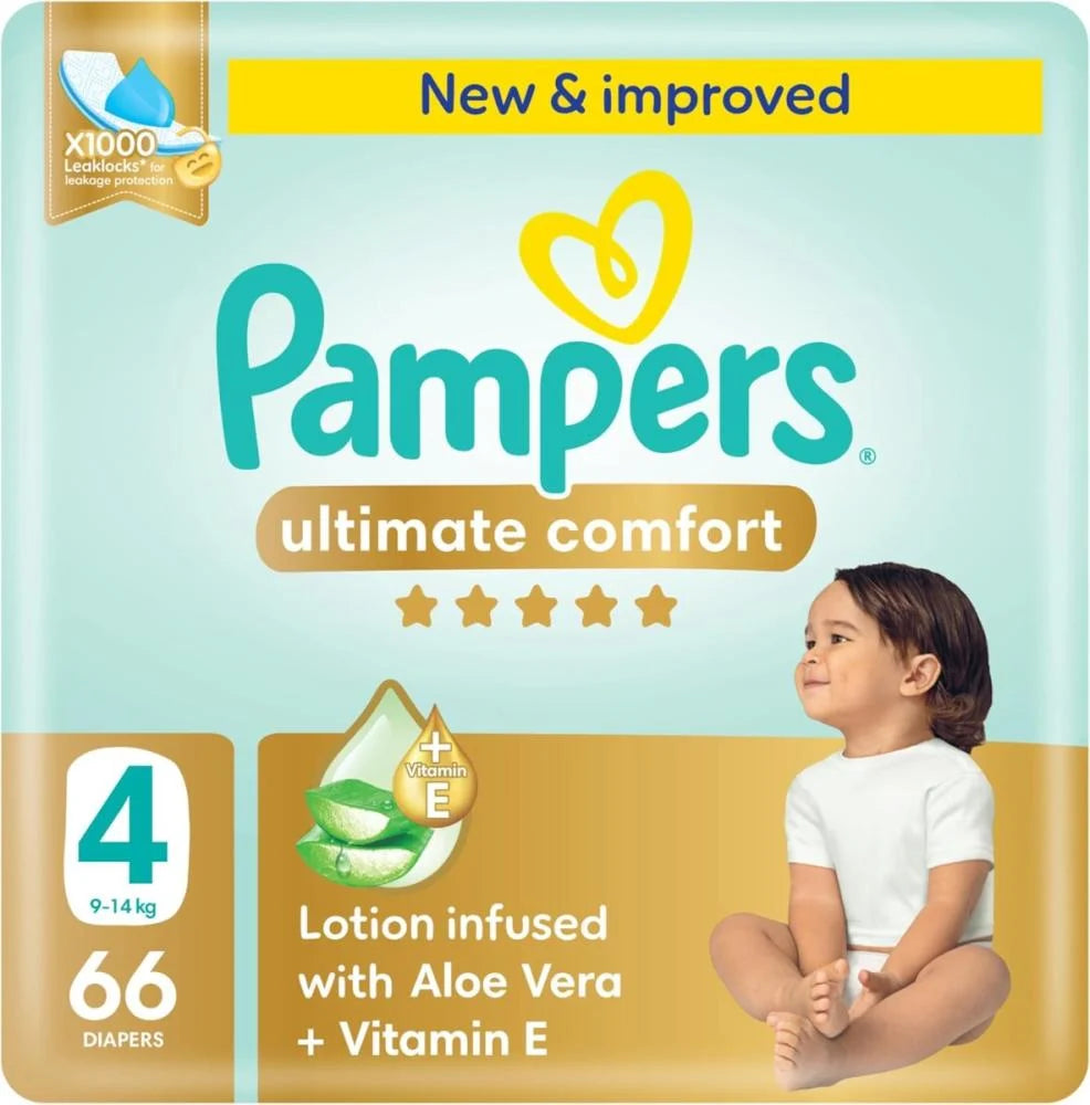 Pampers Ultimate Comfort Size 4 Big Value Pack 66 Diapers