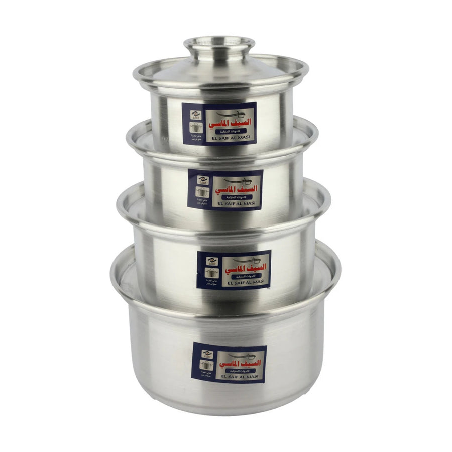 طقم قدور المنيوم صغير 4 قطعة