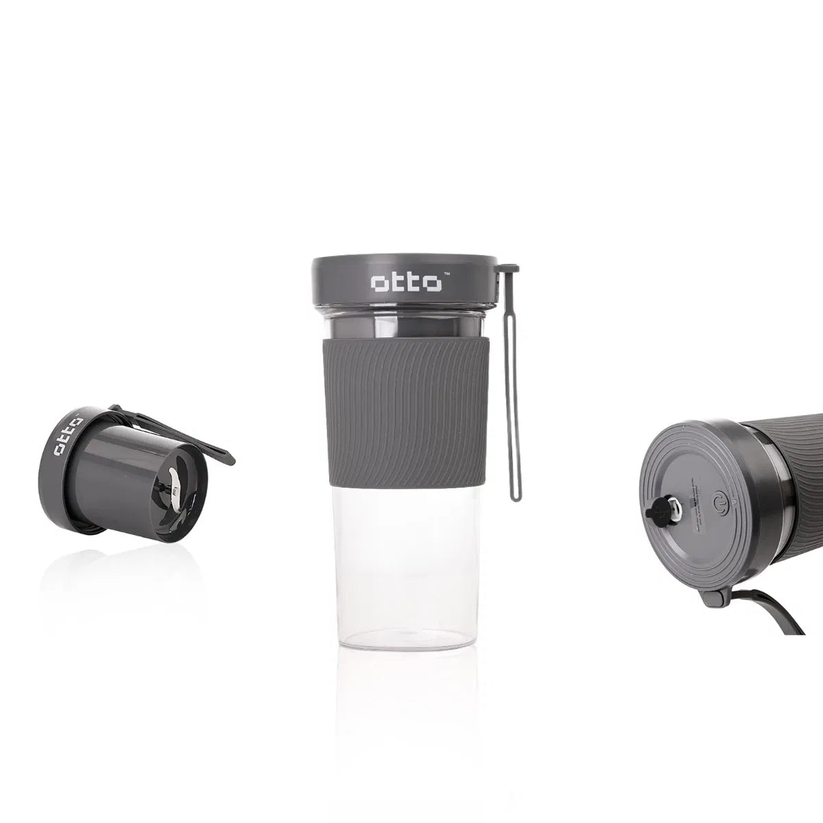 خلاط محمول اوتو بلاستيك رمادي 300 مل 55 واط