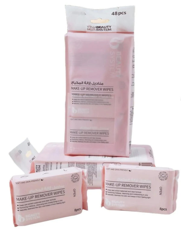 مناديل إزالة المكياج ميني من بيوتي سيستم , 48 منديل