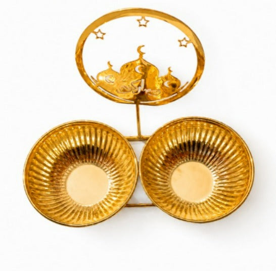 Double gold necklace 28 cm