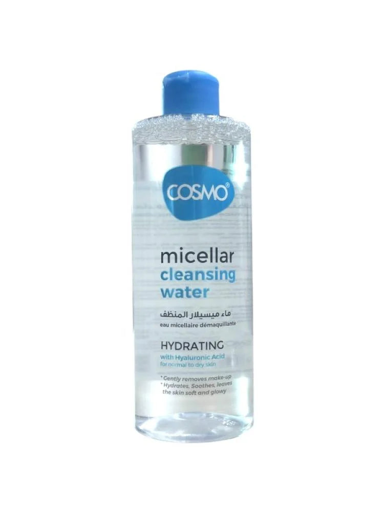 Cosmo Micellar Water Cleanser and Hydrator for Dry Skin with Hyaluronic Acid - 500ml