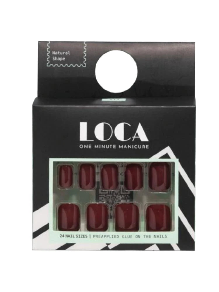 اظافر صناعية لصق ذاتي من لوكا - عنابي 11#
