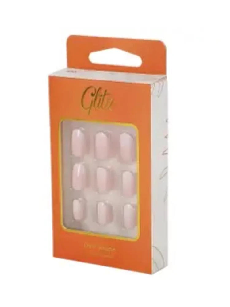 اظافر صناعيه لصق ذاتي رقم 30 اوفال اومبريه وردي من جليتز - 24حبه