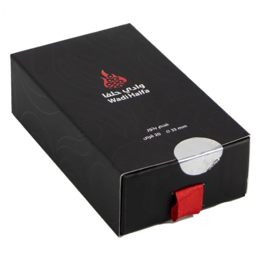 فحم وادي حلفا للبخور و المعمول سريع الاشتعال 20 قرص دائري 33 MM