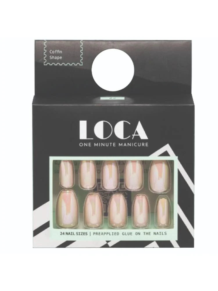 Luca Self-Adhesive Artificial Nails - Pink Chrome #2