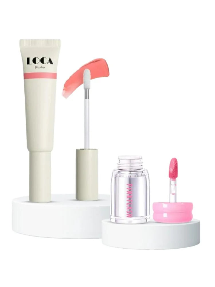 كومبو الخدود الوردية – بلاشر كريمي لوكا + بلاشر سائل بينك فلاش - قطعتين