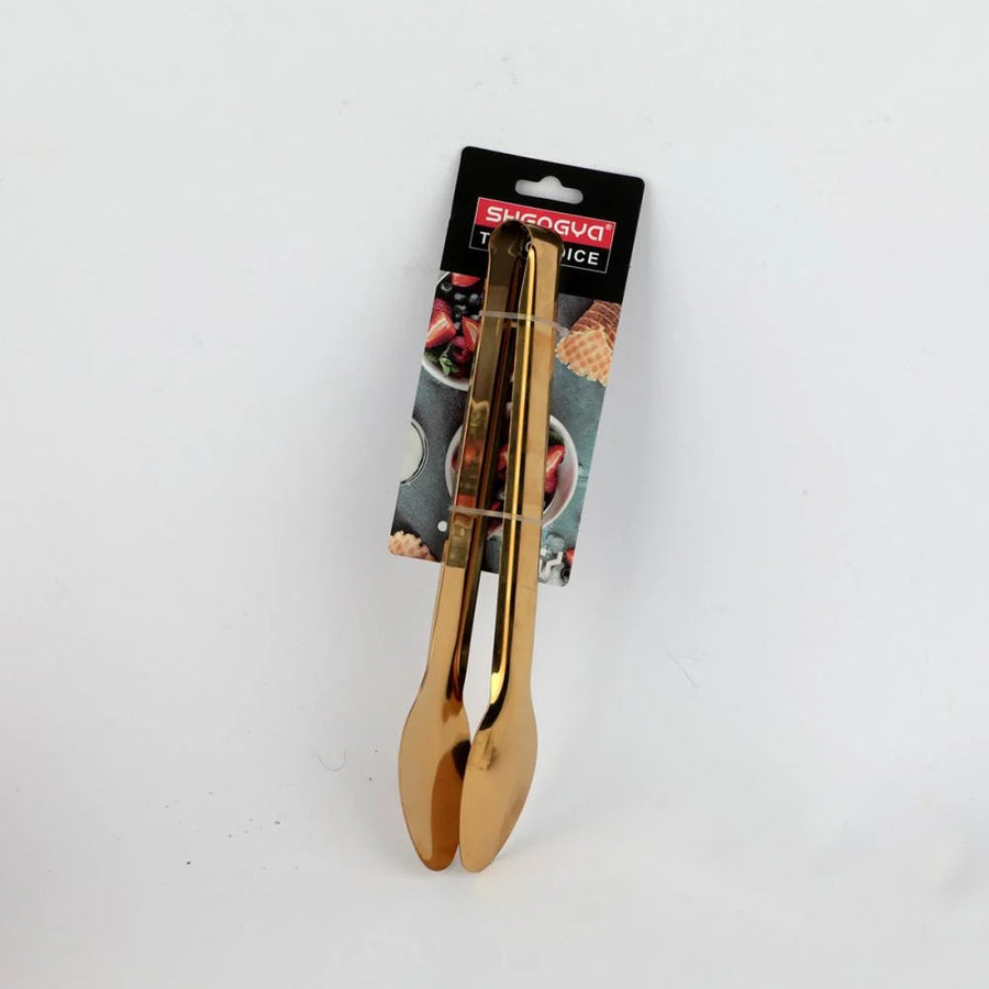 ملقاط استيل ذهبي مقاس 24 سم