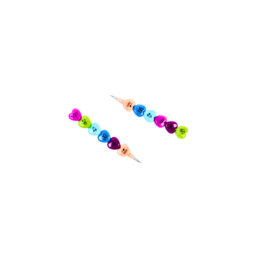 أقلام رصاص بشكل قلب 12 قطعة