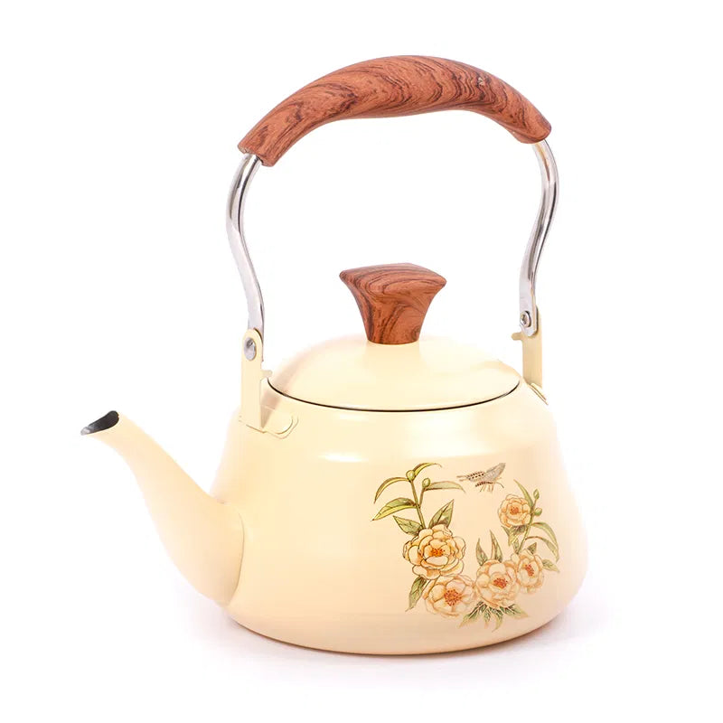 ابريق شاي مع مصفاة باللون الاصفر 1.5 لتر