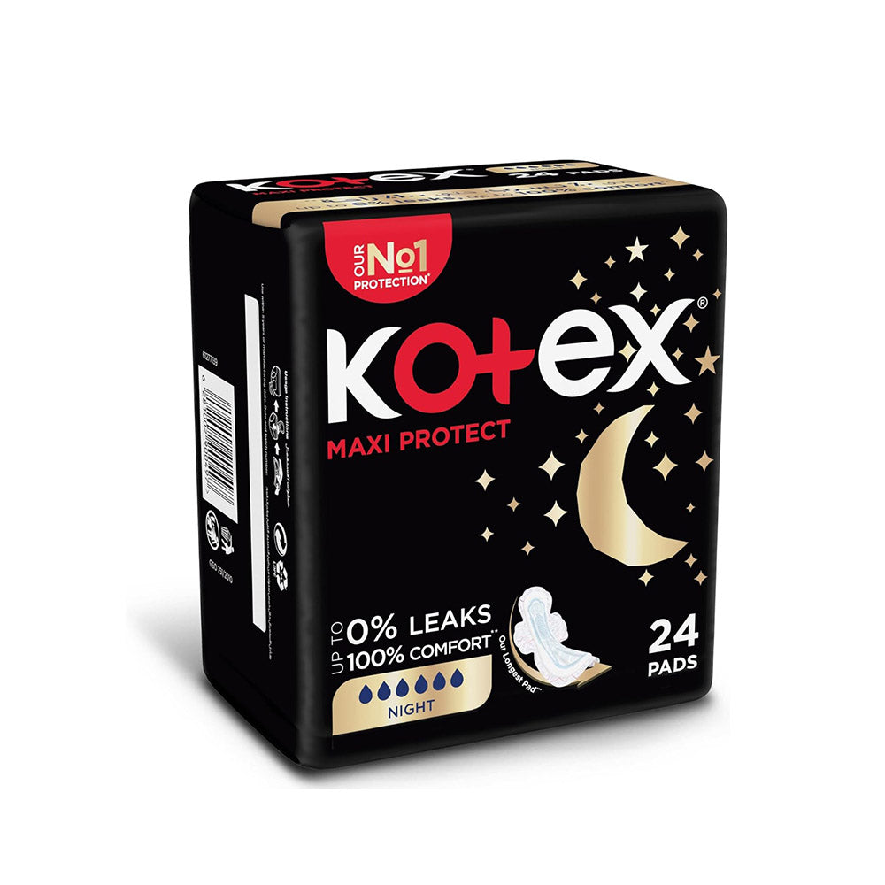 كوتكس فوط صحية ليلية ماكسي بالاجنحة 24 فوطة