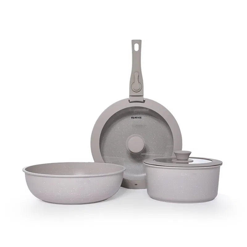 طقم قدور 5 قطع يد قابله للفك