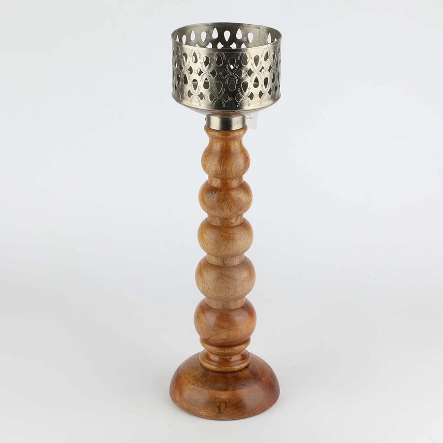 شمعدان خشب هندي مقاس 45*12 سم
