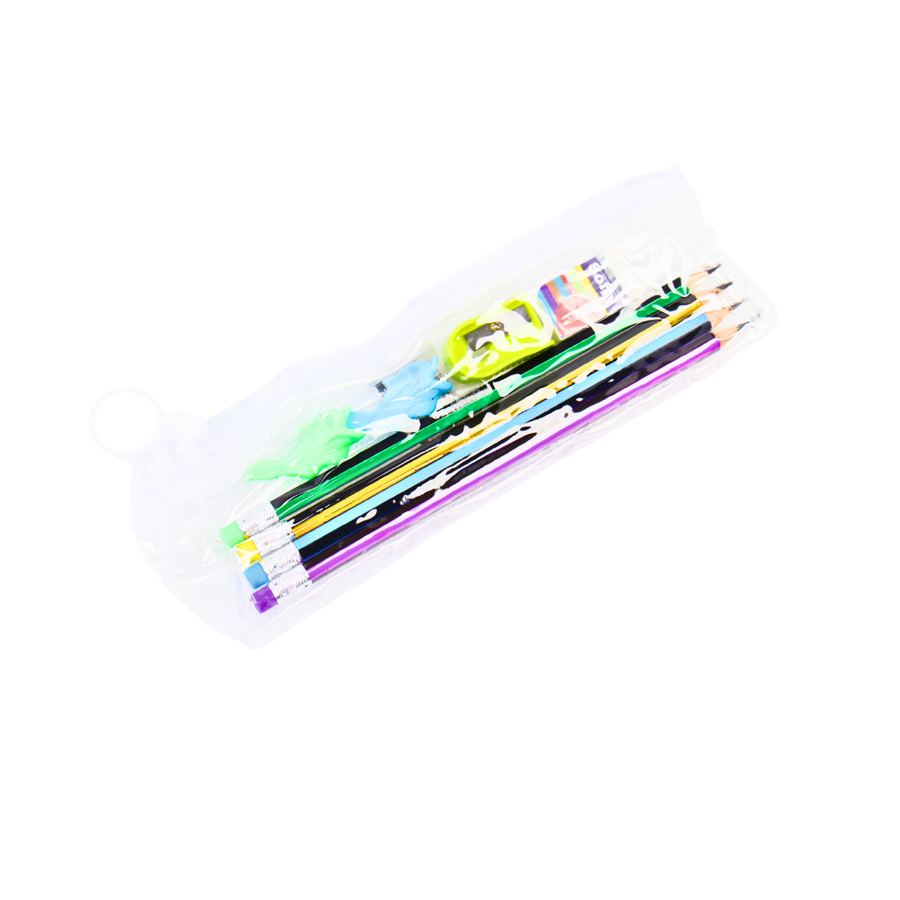 أقلام رصاص مع براية وممحاة