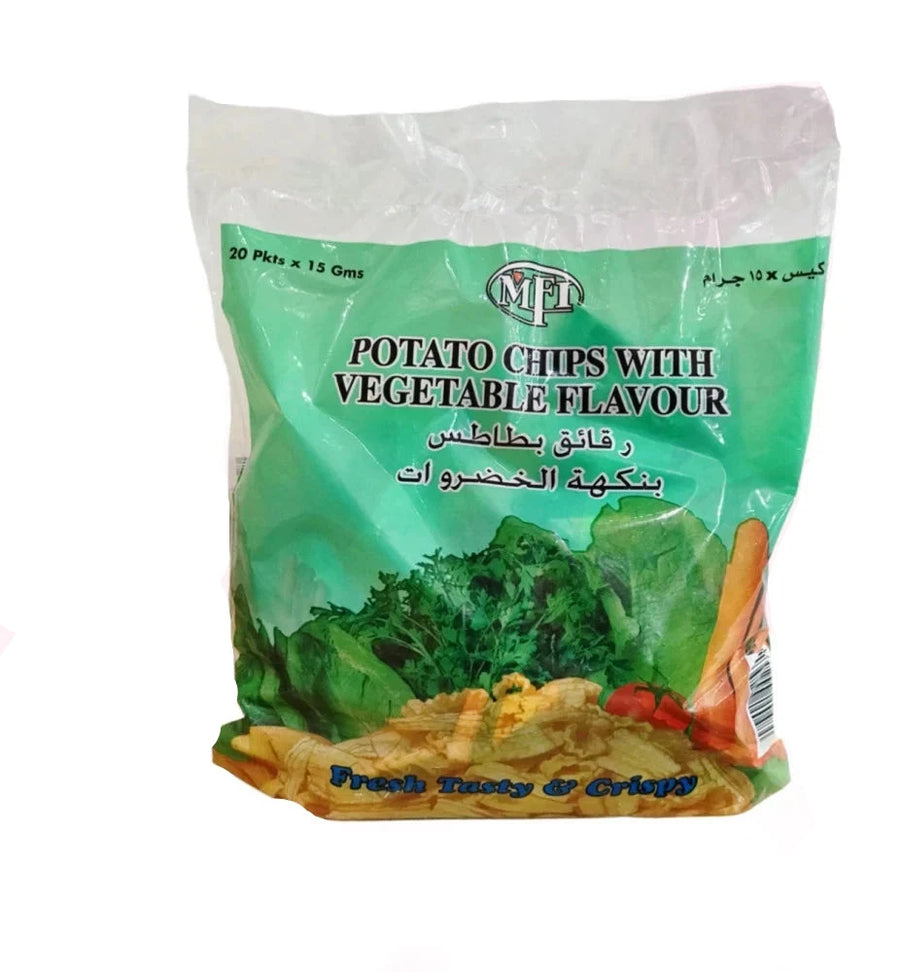 رقائق بطاطس بنكهة الخضروات 20*15ج