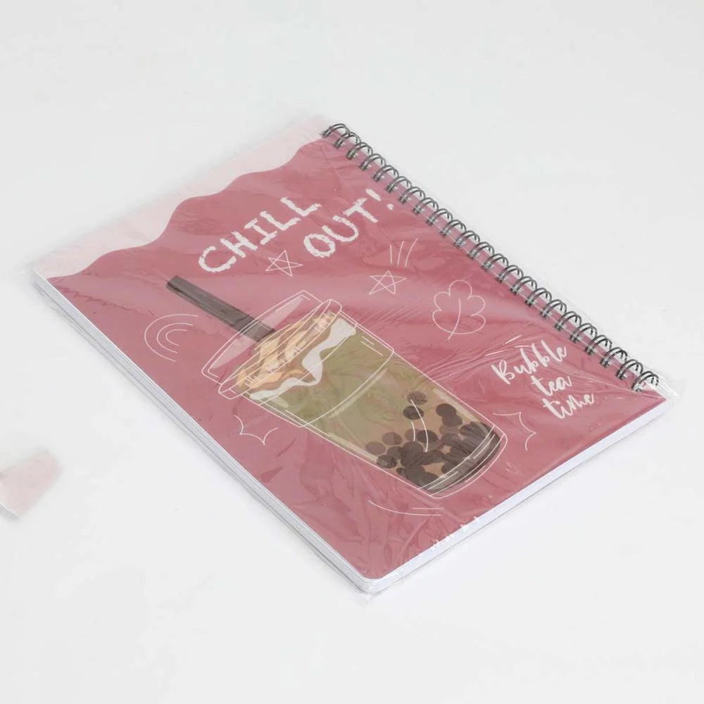 دفاتر سلك وردي 80 ورقة مربعات