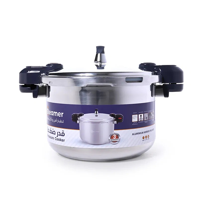 Improved 9-liter aluminum steamer pressure cooker