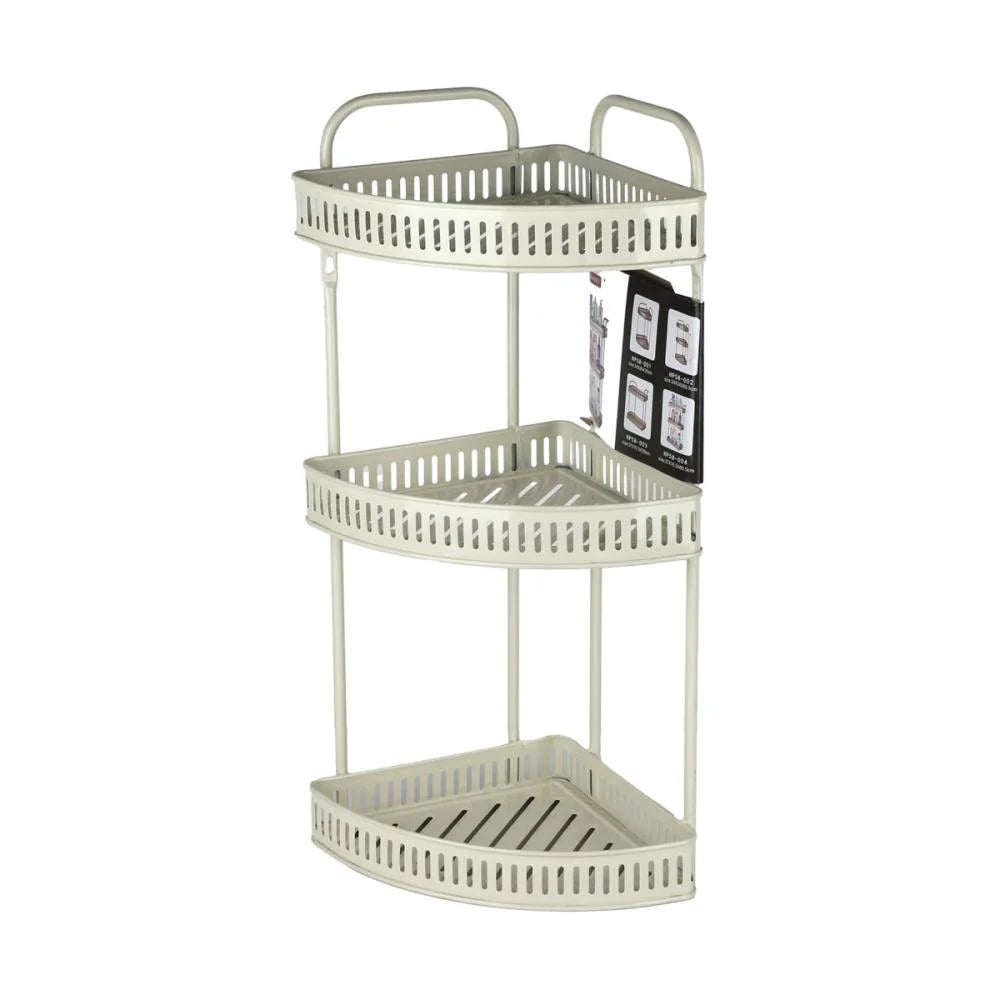 رف حمام استانلس 3 دور زاوية