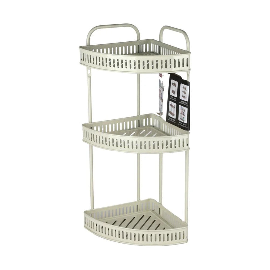 رف حمام استانلس 3 دور زاوية