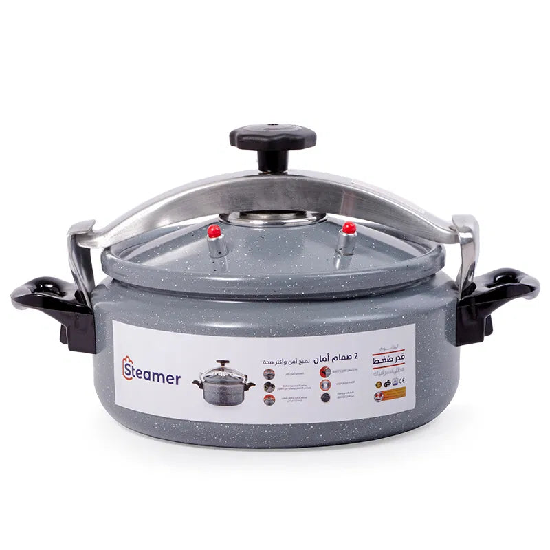 10-liter wide ceramic-coated pressure cooker
