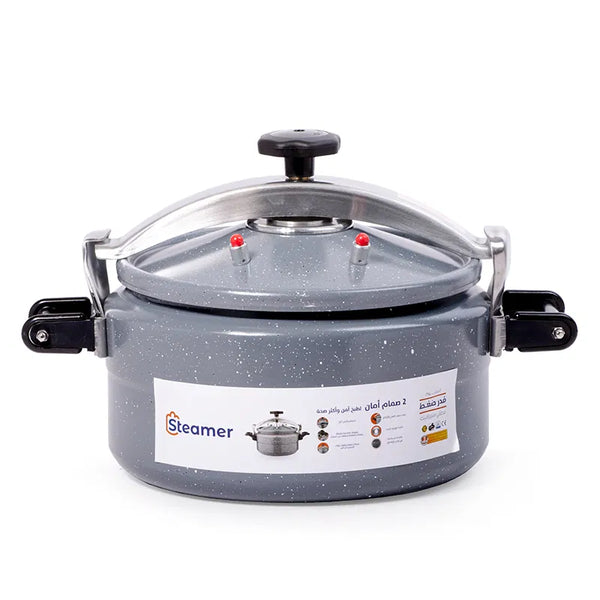 15-liter wide ceramic-coated pressure cooker