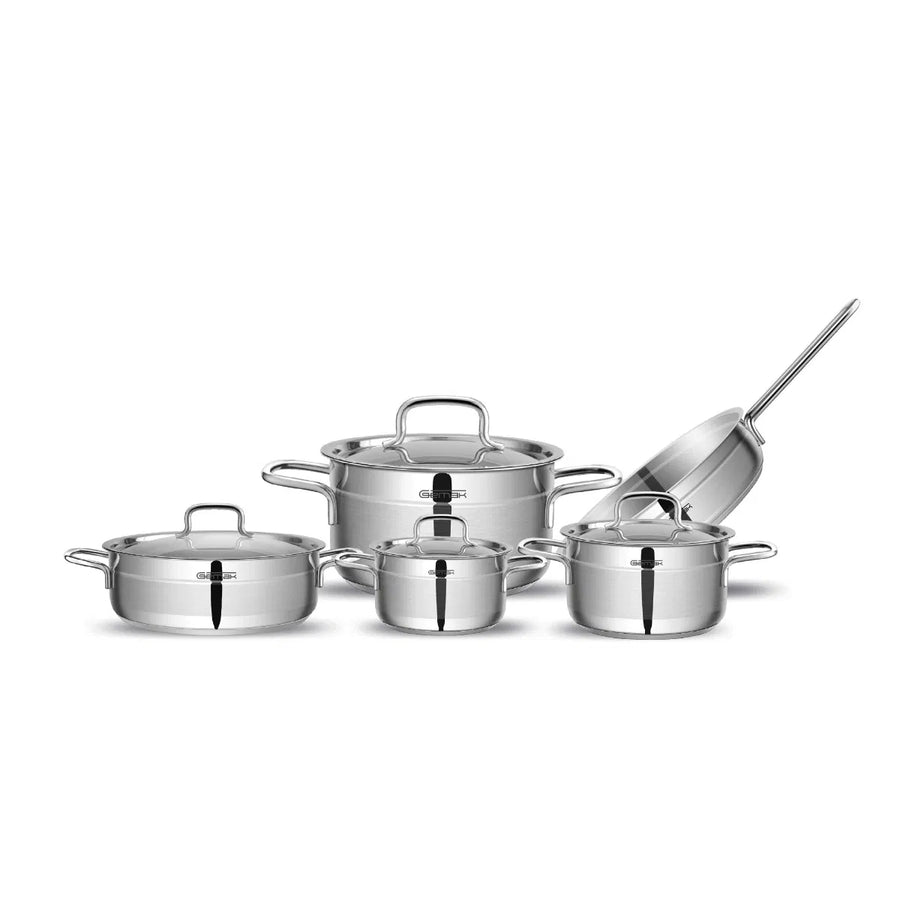 طقم قدور جيماك استانليس ستيل 18/10 - 9 قطع